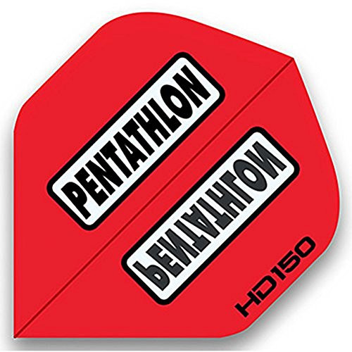 3 Sets of Standard Size Pentathlon HD150 Dart Flights Red