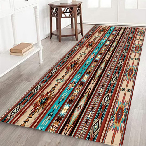 Southwestern Long Runner Rug for Hallway,South Western Native American Tribal Farmhouse Style,Area Rug Non-Slip Floor Carpet for Living Room Indoor Doormat Entrance Door Mat Washable Kitchen Rugs
