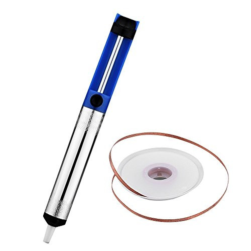 OMorc Desoldering Wick, Solder Sucker & Solder Braid (2.5mm Width, 1.5m Length) Desoldering Vacuum Pump Solder Removal Tool OMorc Desoldering Wick, Solder Sucker & Solder Braid (2.5mm Width, 1.5m Length) Desoldering Vacuum Pump Solder Removal Tool
