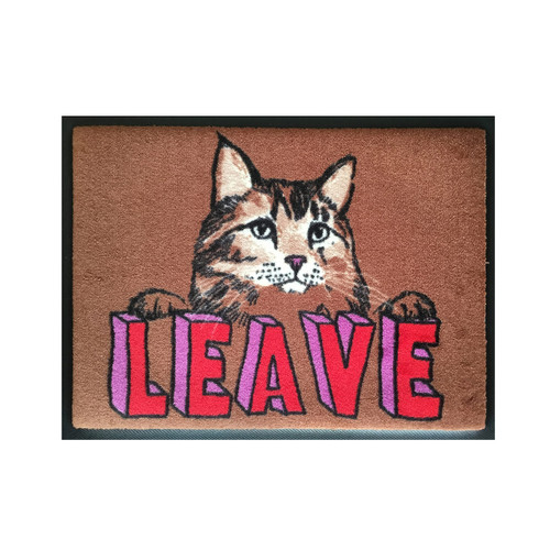 TUNIU Leave Cat' Welcome Door Mat Welcome Mat 18x30 Inch