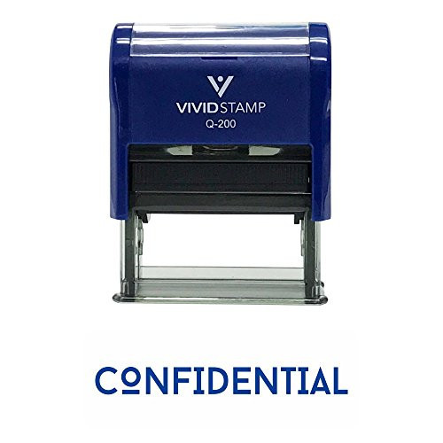 CONFIDENTIAL Office Self-Inking Office Rubber Stamp (Blue) - M