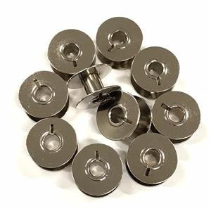 Cutex (TM) Brand 10 Metal Bobbins #2996 For Singer 15 Class, 16 Class, 31 Class Sewing Machines