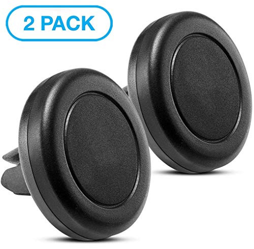 Car Phone Mount, TOPBIN Strong Magnet Universal Air Vent Car Mount Phone Holder [2 PACK] for iPhone X,8/7/6/6s Plus, Galaxy S9/S9+/S8/S8+ and ALL Other Smartphones, With 4 PACK Metal Plates (Black)