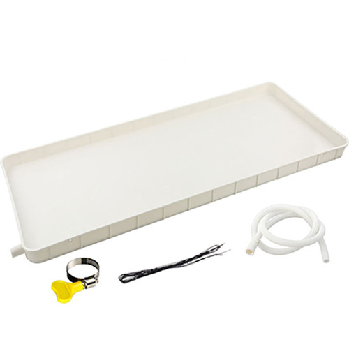POLNED A/C Condensate Drain Pan with Drain Tubing, Air Conditioner Drip Pan, Universal Window Air Conditioner Drain Kit Condensate Water Collector Drip Tray, PP Material