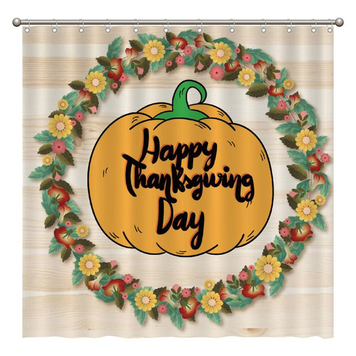 ArogGeld Halloween Shower Curtain Happy Halloween Shower Curtains Bathroom Curtains Custom Durable Polyester Fabric Holiday Shower Curtain for Bathroom 72x72 Inches Set with 12 Hooks