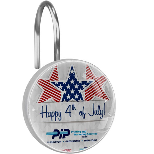 July 4Th Independence Day American Flag Stars jpgShower Curtain Hooks Rings, Rust-Resistant Metal Glide Shower Hooks for Bathroom Shower Rods Curtains Set of 12