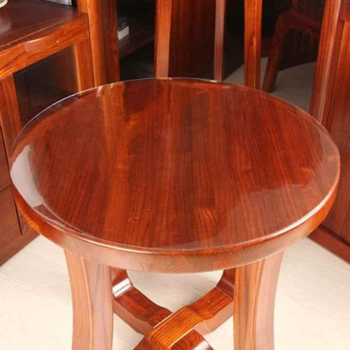 Round Clear PVC Table Cover Protector Vinyl Waterproof Plastic Tablecloth Anti-hot Table Mat Transparent Tablecloths 1.0mm Thick Clear Tablecloth Cover Protector,