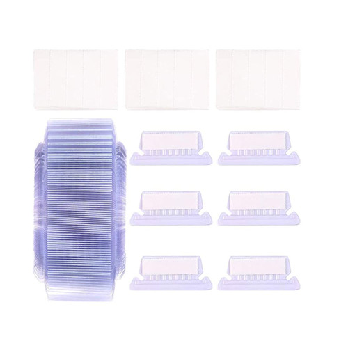 50Pcs File Folder Tabs Hanging Clear Plastic Label Holders and Inserts for Quick Identification of Hanging Files File Index Tabs Document Tabs