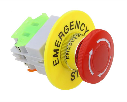 XUEFU Red Mushroom Cap 1NO 1NC DPST Emergency Stop Push Button Switch AC 660V 10A