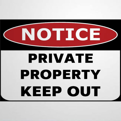 Warning Signs Notice Keep Out Sign 2 Pcs Window Door Wall Security Warning Alert Decal Sticker Self Adhesive Peel and Stick Vinyl Decal