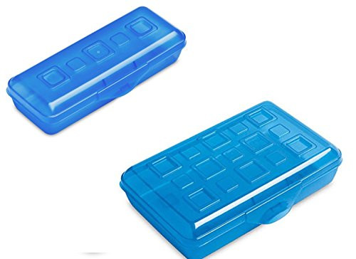 Sterilite Large and Mini Pencil Box with Splash Tint Lid Set (17224812)