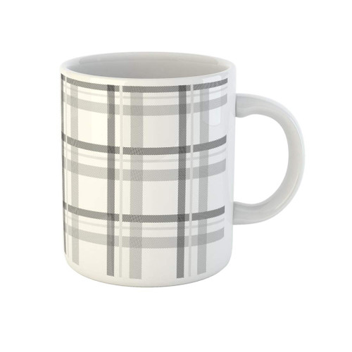 Awowee Coffee Mug Gray Plaid Stripped Pattern Grey Black Diagonal White Abstract 11 Oz Ceramic Tea Cup Mugs Best Gift Or Souvenir For Family Friends Coworkers