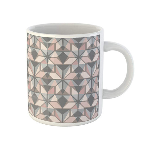 Awowee Coffee Mug Hygge Scandinavian Pastel Pink and Grey Nordic Winter Pattern 11 Oz Ceramic Tea Cup Mugs Best Gift Or Souvenir For Family Friends Coworkers