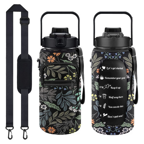 Half Gallon Water Bottle with Sleeve Water Bottle 64 Oz Water Bottle with Time Marker, 1/2 Gallon Water Bottles Half Gallon Water Bottle with Straw and Gym Yoga 1/2 Gallon Water Jug for Women Plants Half Gallon Water Bottle with Sleeve Water Bottle 64 Oz Water Bottle with Time Marker, 1/2 Gallon Water Bottles Half Gallon Water Bottle with Straw and Gym Yoga 1/2 Gallon Water Jug for Women Plants