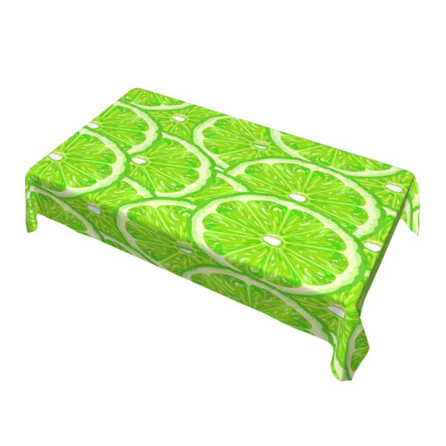 Rectangle Tablecloth Lime-Green-Pattern 60 X 90 Inch Washable Polyester Table Cloth Table Cover for Dining Table Camping