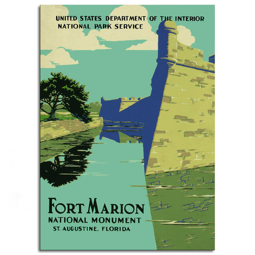 1938 Fort Marion St Augustine Florida Vintage Style WPA Travel Poster Canvas Prints Poster Wall Art For Home Office Decorations Unframed 10"x8" 1938 Fort Marion St Augustine Florida Vintage Style WPA Travel Poster Canvas Prints Poster Wall Art For Home Office Decorations Unframed 10"x8"