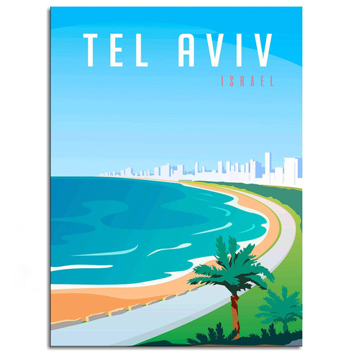 BEACH RETRO TRAVEL Canvas Prints Poster Wall Art For Home Office Decorations Unframed 10"x8"