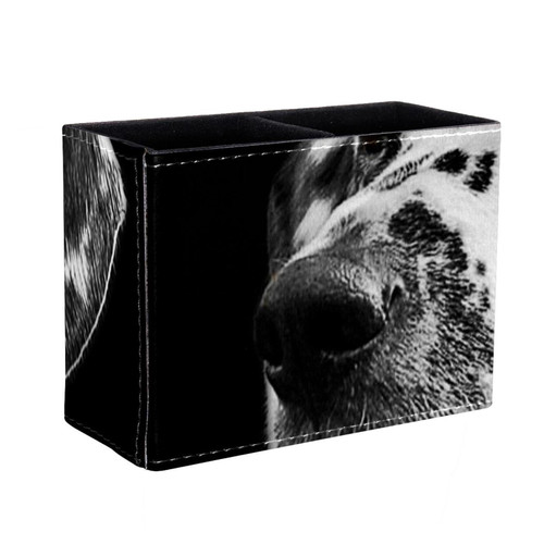 Lyetny Desktop Pen & Pencil Storage Cups Animal Dalmatian Dog Pen Organizer Makeup Brush Holders Pencil Cup for Office College Home
