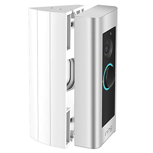 CAVN Compatible Ring Video Doorbell Pro Angle Mount (Can Create 15/30 / 45 Degree), Replacement Adjustment Mounting Plate Bracket Wedge Corner Kit with Screwdriver and Screws (Style 2/White)