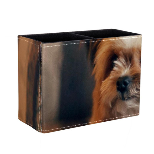 Lyetny Desktop Pen & Pencil Storage Cups Shih Tzu Dog Puppy Pen Organizer Makeup Brush Holders Pencil Cup for Office College Home