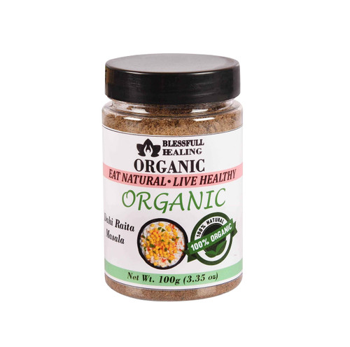 Blessfull Healing Organic Dahi Raita Masala 100 Gram Airtight Container (Packing May Vary)