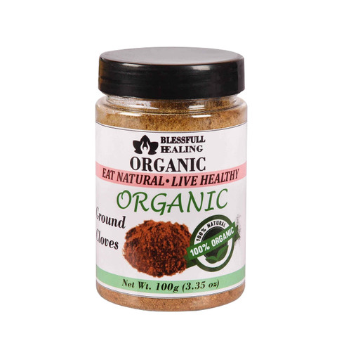 Blessfull Healing Organic Ground Cloves 100 Gram Airtight Container (Packing May Vary)