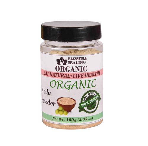 Blessfull Healing Organic Amla Powder 100 Gram Airtight Container (Packing May Vary)