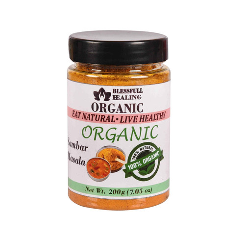 Blessfull Healing Organic Sambar Masala 200 Gram (Packing May Vary)
