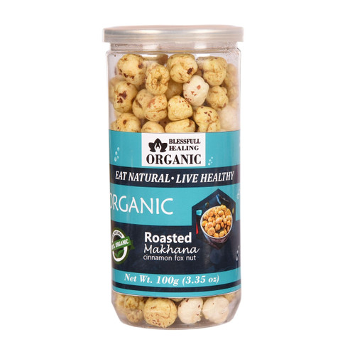 Blessfull Healing Organic Cinnamon Roasted Flavoured Makhana 100 Gram
