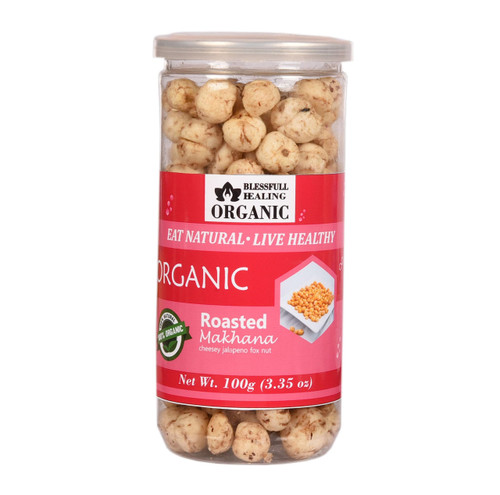 Blessfull Healing Organic Cheesey Jalapeno Roasted Flavoured Makhana 100 Gram