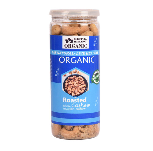 Blessfull Healing Organic Natural, Vegan Maxicon Roasted Whole Cashew Nuts Crunchy Kaju 150 Gram