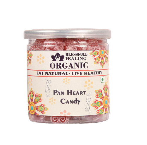 Blessfull Healing Organic Pan Heart Candy 400 Gram Airtight Container (Packing May Vary)