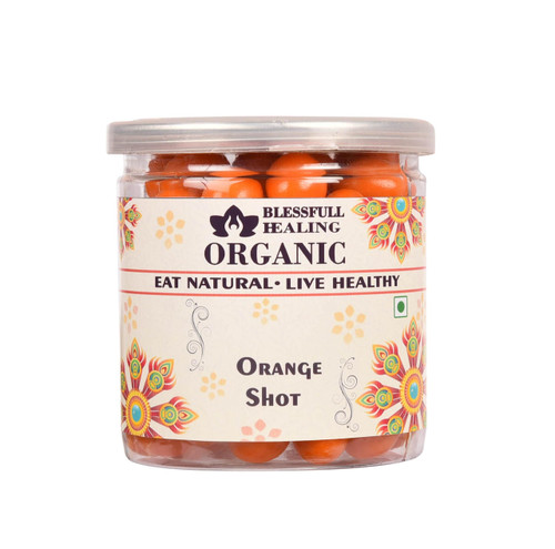Blessfull Healing Organic Orange Shot 400 Gram Airtight Container (Packing May Vary)