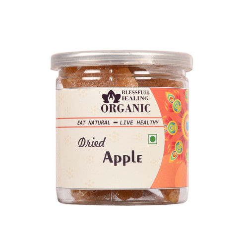 Blessfull Healing Organic Dried Apple 300 Gram Airtight Container (Packing May Vary)