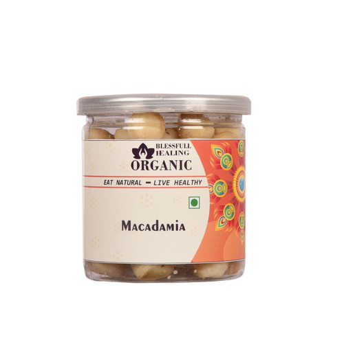 Blessfull Healing Organic Macadamia 250 Gram Airtight Container (Packing May Vary)