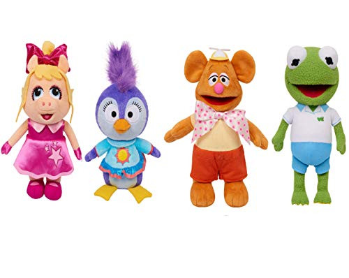 MUPPET Exclusive! Set of 4: Plush Disney Junior Babies: Fozzie, Piggy, Kermit and Penguin APPR. 8" inch