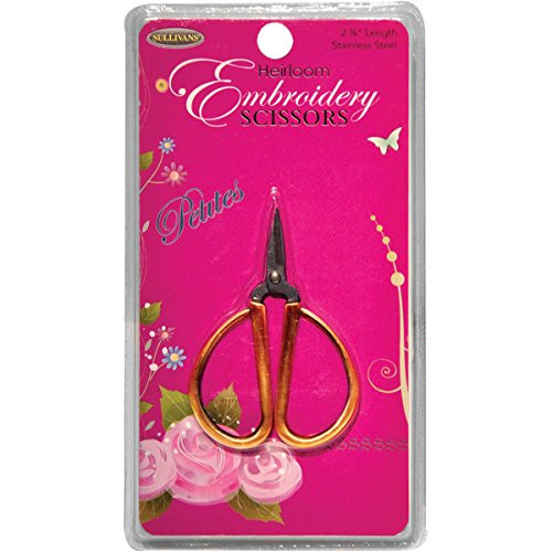 Sullivans Petites Embroidery Scissors, 2.25", Gold