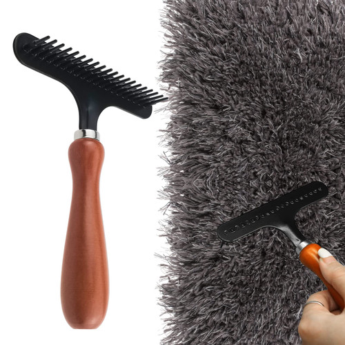 2 Pack Carpet Rake Carpet Restoration Portable Rug Groomer Rake Carpet Fluffy Corrector for Matted Carpet Carpet Rake for Matted Carpet Shag Rug Rake