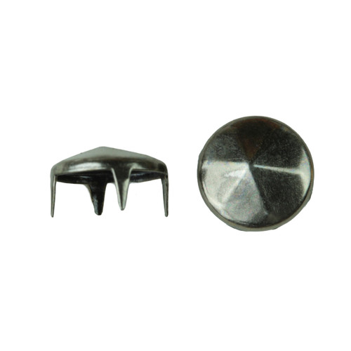 1007 Diamond Cut Nailhead, Size 60, Solid Brass, Colonial Nickel Finish, 150 Pieces per Pack