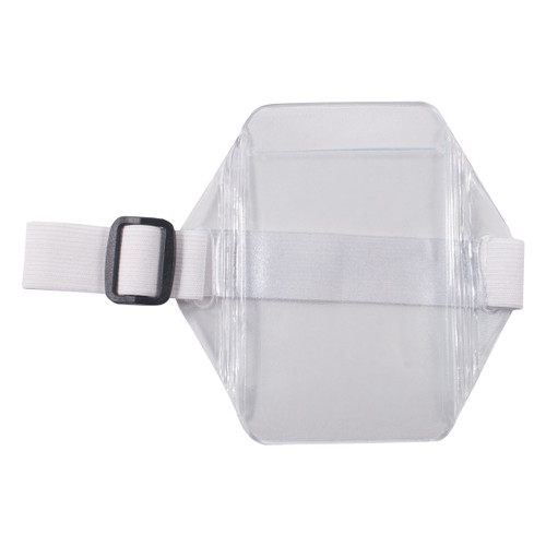 ADVANTUS Arm Badge Holder, Vertical, 2.5 x 3.5" Insert Size, Clear Vinyl, 12 per Box (75649)