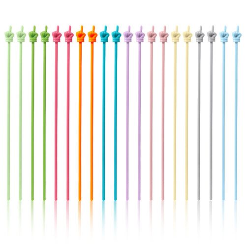 20pcs Mini Hand Pointers, Mini Pointer Finger for Reading Small Pointer Finger Sticks for Elementary Kindergarten Reading Teaching (Macaron Color)