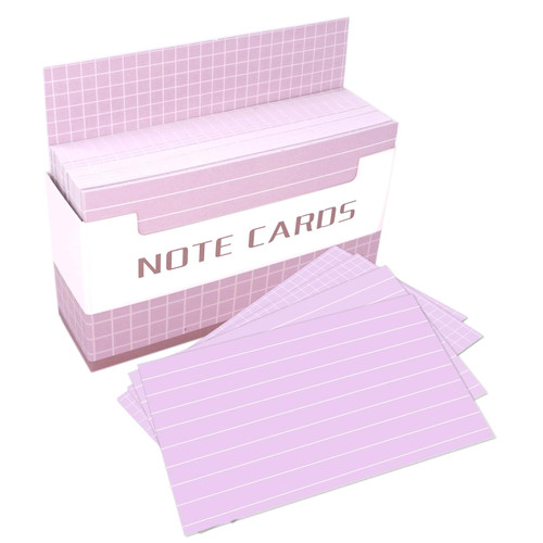 Rule index card 3x5 inches,150 PCS, Index Cards, Lined Index Cards,Flash Cards,Note Cards, Study Cards,grid Index Cards for School Learning Memory Office (Light pink)