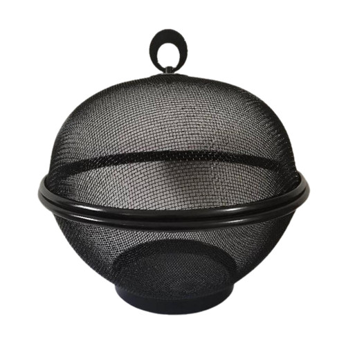 MagiDeal Fruit Basket with Lid Metal Wire Basket Snack Storage Bowl Serving Tray Decorative Fruit Bowl for Kitchen Counter Fruit Display Stand Fruits, Black