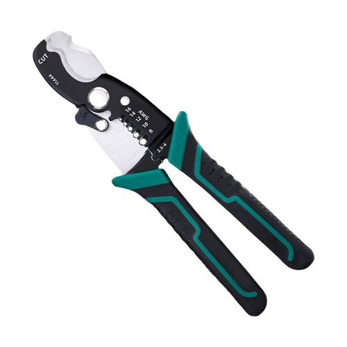 MagiDeal Electrician Plier, Wire Crimping Tool, Comfortable Gripping Hand Tool Wire Strippers, for for Electric Cable Stripping Cutting and Crimping, 8 inch cutter