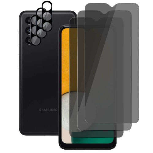 UZWZW (3+3) For Samsung Galaxy A13 4G / 5G (3 Pack) Anti Spy Private Tempered Glass Film Privacy Screen Protector and (3 Pack) Camera Lens Protector, 9H Hardness, 2.5D, Anti Scratch UZWZW (3+3) For Samsung Galaxy A13 4G / 5G (3 Pack) Anti Spy Private Tempered Glass Film Privacy Screen Protector and (3 Pack) Camera Lens Protector, 9H Hardness, 2.5D, Anti Scratch