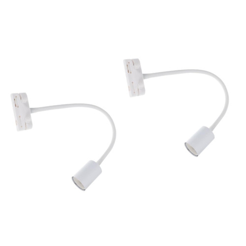 Holibanna 2pcs Track Light Flush Mount Chandelier Recessed Light Fixtures LED Spotlight Track Light Socket Adapter Ceiling Spotlight for Exhibition Track Pendant Lighting Plastic Ceiling E27