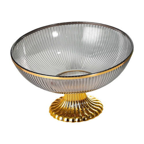 MagiDeal Fruit Bowl for Kitchen Counter, Pedestal Fruit Bowl for Table Countertop, Decorative Fruit Bowls for Home, Gray