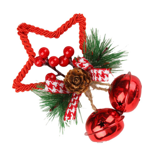 BESTOYARD Pentagram Bell Christmas Decor Christmas Bell Pendant 5 Point Star Ornament Festival Hanging Pendant Xmas Decoration Supply Christmas Tree Pendant Christmas Tree Star Pendant Props