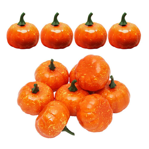 BESTOYARD Dining Room Table Decor 12pcs Simulation Lifelike Artificial Small Foam Pumpkins Thanksgiving Halloween Autumn Fall Harvest Table Decoration Centerpiece Dining Table Decor