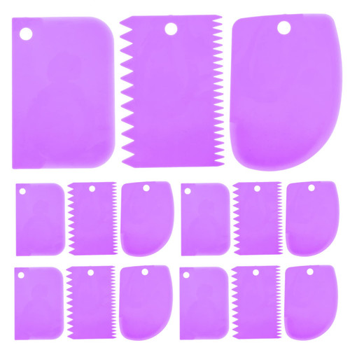 Kichvoe Plastic Scraper Tool 15pcs Cake Scraper Cake Smoother Dough Scraper Bowl Scraper Cutters Cake Icing Scraper Smoother Tool For Bread Fondant- Purple Pizza Spatula Kichvoe Plastic Scraper Tool 15pcs Cake Scraper Cake Smoother Dough Scraper Bowl Scraper Cutters Cake Icing Scraper Smoother Tool For Bread Fondant- Purple Pizza Spatula